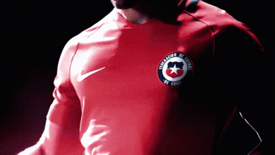 Man Wearing Red Chile Football Federation Shirt GIF