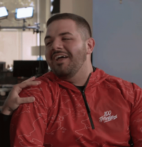 Man Wearing Red Jacket 100 Thieves GIF