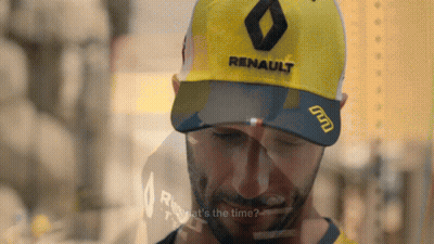 Man Wearing Renault Hat Asking What Time GIF