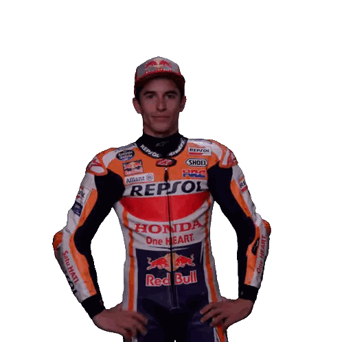 Man Wearing Repsol Honda Jacket Sticker