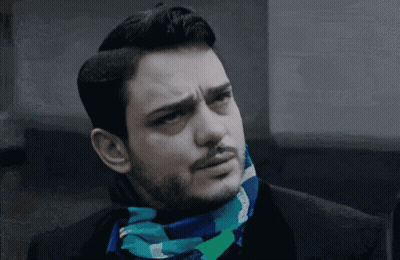 Man Wearing Scarf With NM GIF