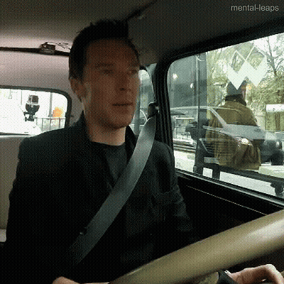 Man Wearing Seat Belt In Car GIF