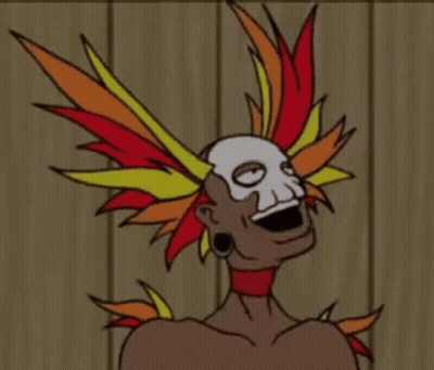 Man Wearing Skull Mask GIF