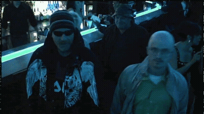 Man Wearing Slayer Shirt GIF