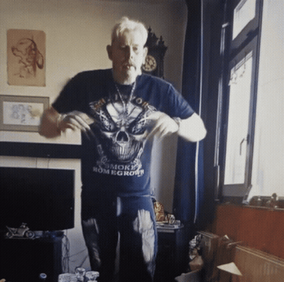 Man Wearing Smoke Homegrown T-Shirt GIF