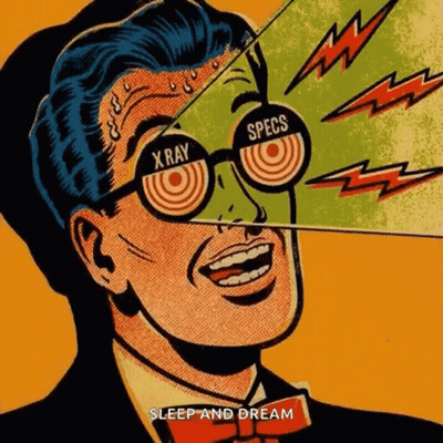 Man Wearing Specs And X-Ray Glasses GIF