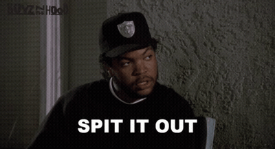 Man Wearing Spit It Out Hat GIF