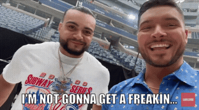 Man Wearing Subway Series Shirt GIF