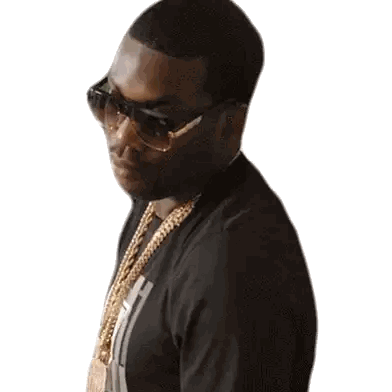 Man Wearing Sunglasses And Chain Sticker