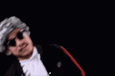 Man Wearing Sunglasses And Gray Wig GIF