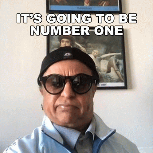 Man Wearing Sunglasses And Hat Saying Number One GIF