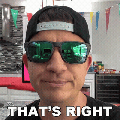 Man Wearing Sunglasses And Hat With Words That S Right GIF
