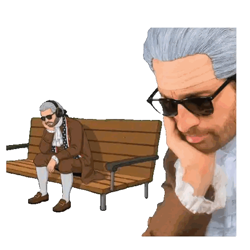 Man Wearing Sunglasses And Headphones Sticker