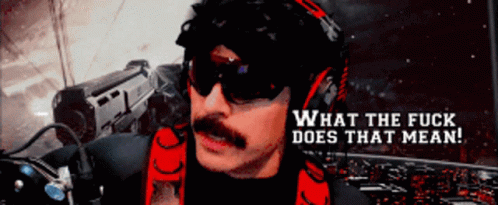 Man Wearing Sunglasses And Headphones With What The Fuck Does That Mean GIF