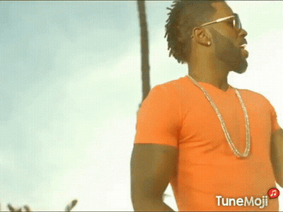 Man Wearing Sunglasses And Orange Shirt GIF