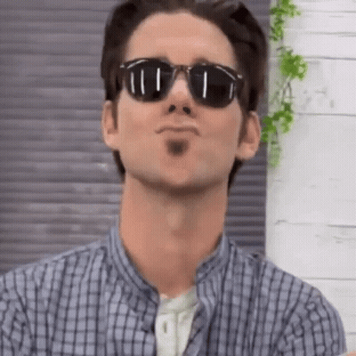 Man Wearing Sunglasses And Plaid Shirt GIF