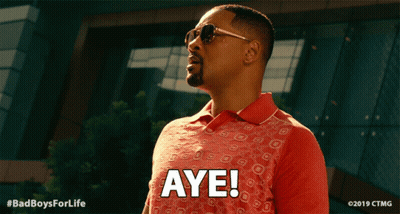 Man Wearing Sunglasses And Red Shirt With Aye GIF