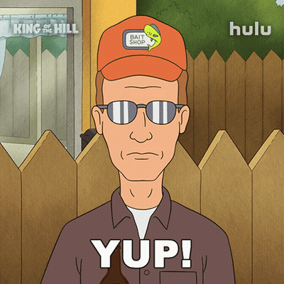 Man Wearing Sunglasses And YUP Hat GIF