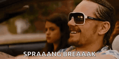 Man Wearing Sunglasses Driving Car GIF