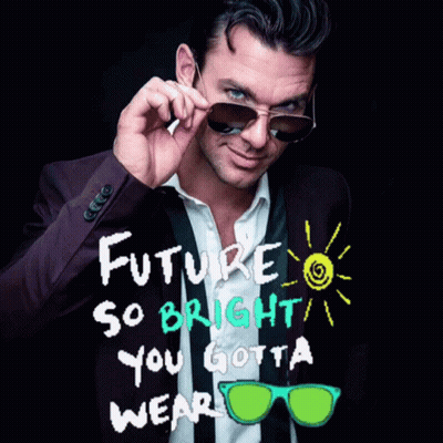 Man Wearing Sunglasses Future So Bright GIF