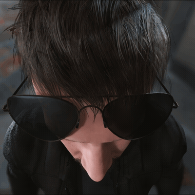 Man Wearing Sunglasses Looking Down GIF
