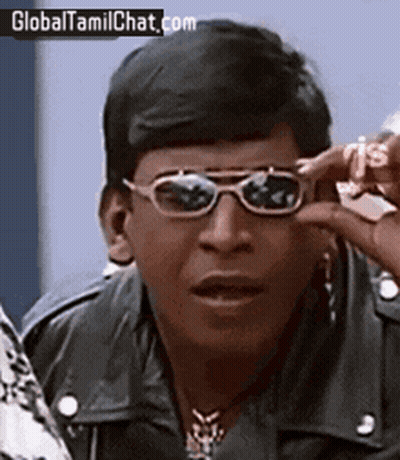 Man Wearing Sunglasses Making Funny Face