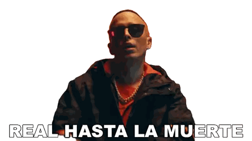Man Wearing Sunglasses Real Hasta La Muerte Sticker