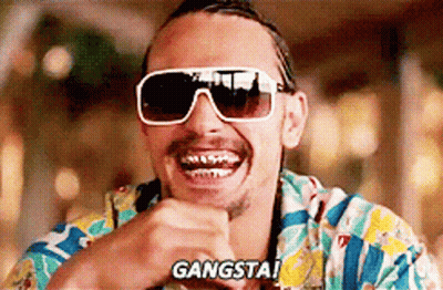 Man Wearing Sunglasses Saying Gangsta GIF