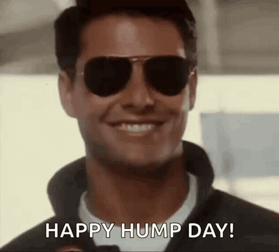 Man Wearing Sunglasses Saying Happy Hump Day GIF