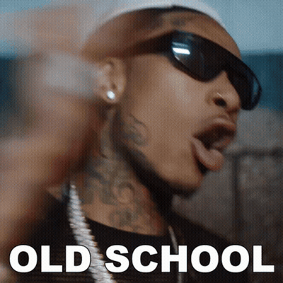 Man Wearing Sunglasses Saying Old School GIF