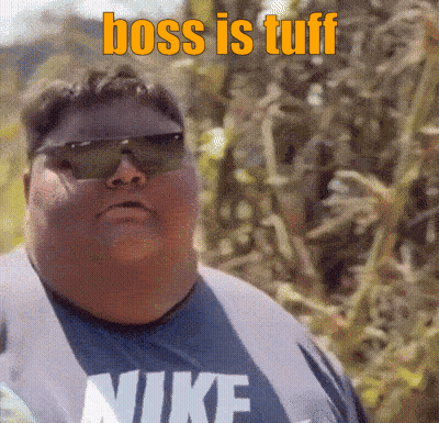 Man Wearing Sunglasses Says Boss Is Tuff GIF