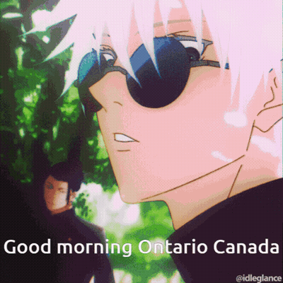 Man Wearing Sunglasses Says Good Morning Ontario Canada
