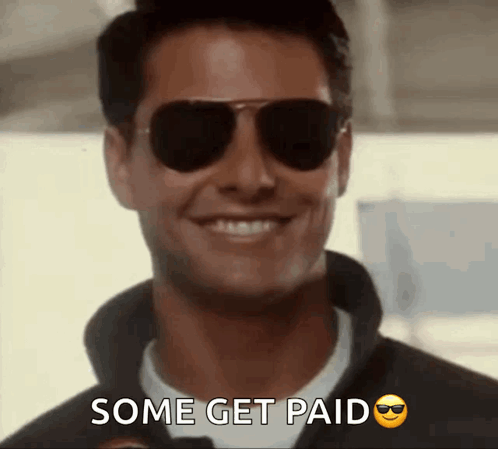 Man Wearing Sunglasses Says Some Get Paid GIF