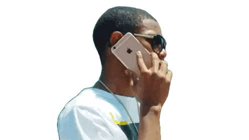 Man Wearing Sunglasses Talking On Phone Sticker