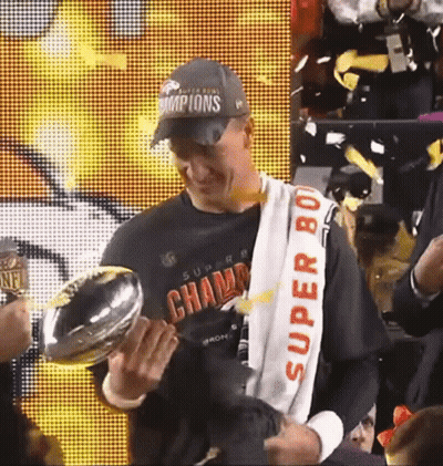 Man Wearing Super Bowl Champions Hat GIF