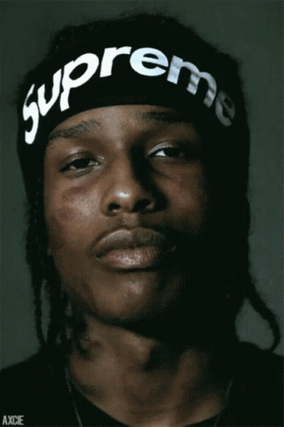 Man Wearing Supreme Headband GIF