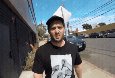 Man Wearing T-Shirt With Knives GIF