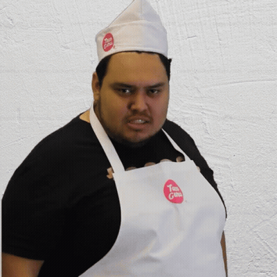 Man Wearing Taco Apron And Hat GIF