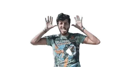 Man Wearing Teardrops T-Shirt Sticker