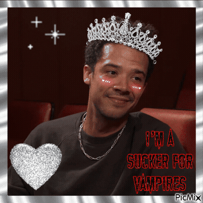 Man Wearing Tiara I'm A Sucker For Vampires GIF