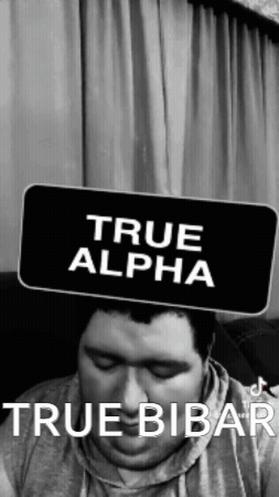 Man Wearing True Alpha Sign GIF