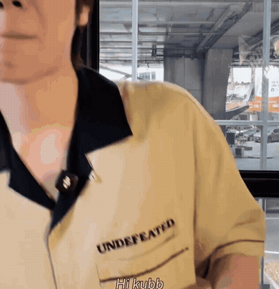 Man Wearing Undefeated Shirt GIF