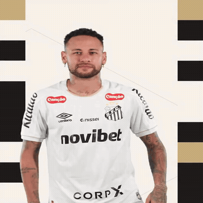 Man Wearing White Novbet Shirt GIF