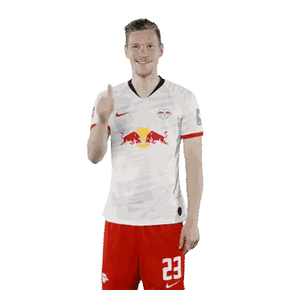 Man Wearing White Red Bulls Jersey Sticker