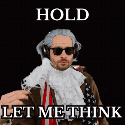 Man Wearing Wig And Sunglasses Hold Let Me Think GIF