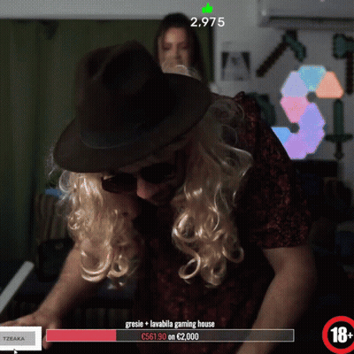 Man Wearing Wig And Sunglasses Playing Keyboard GIF