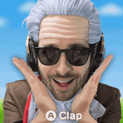 Man Wearing Wig And Sunglasses Saying Clap GIF