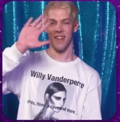 Man Wearing Willy Vanderperre Shirt GIF