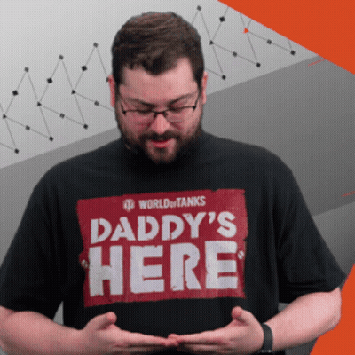 Man Wearing World Of Tanks Daddy T Shirt GIF