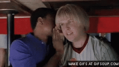 Man Whispering Into Another Man's Ear GIF